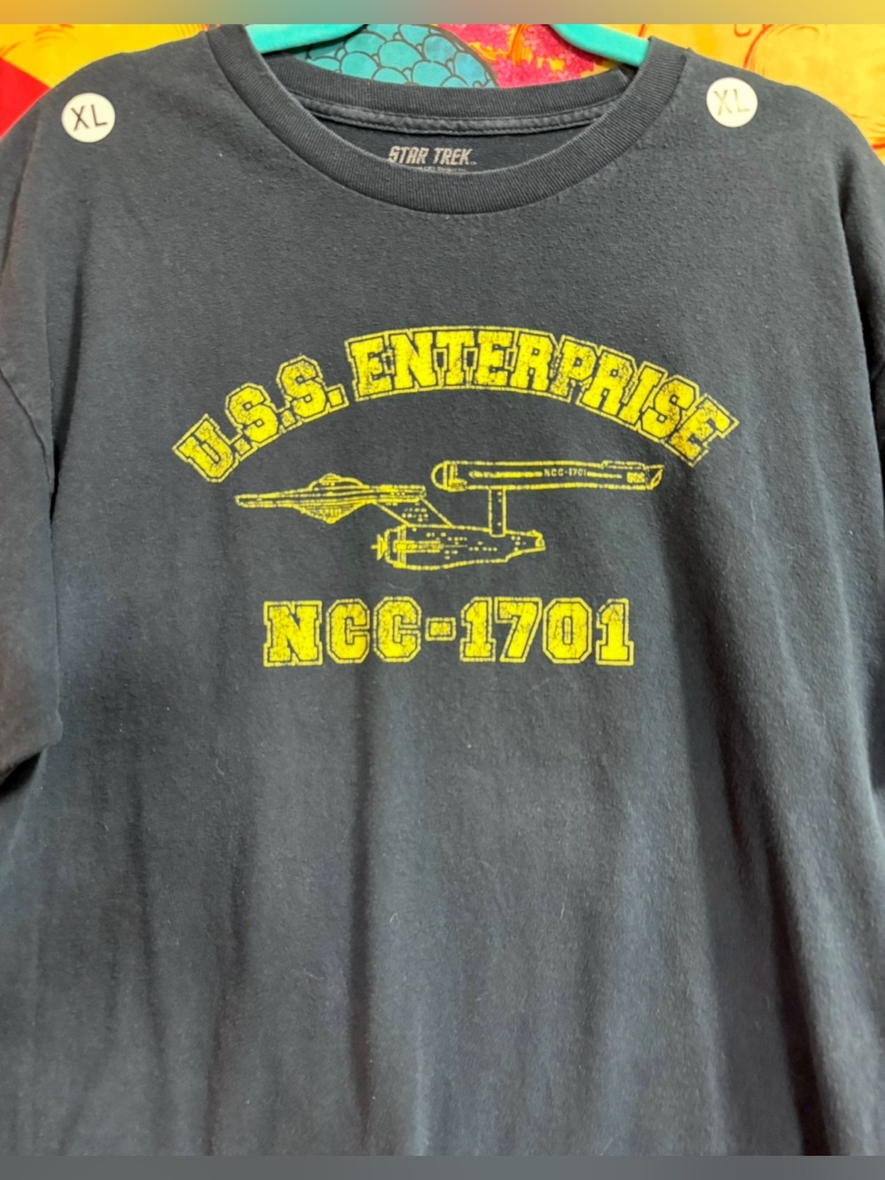 Navy Blue STAR TREK Enterprise T-Shirt Size XL